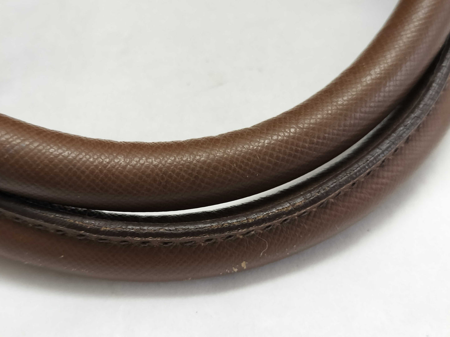 PRADA V19S Triangle Logo Boston Bag in Tessuto Nylon and Saffiano Leather, Brown, Factory Tag 44, Zippered, with Factory Tag #44.