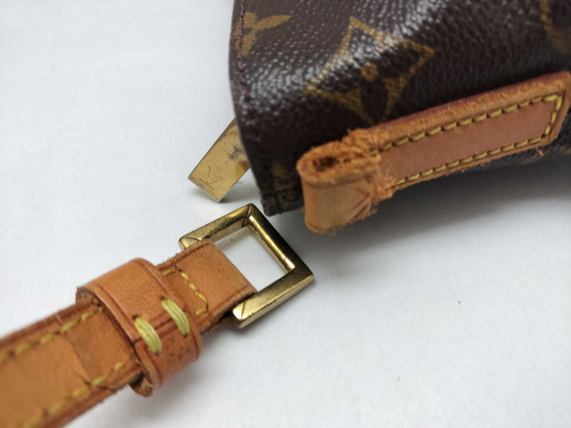 LOUIS VUITTON Monogram Bag Louis Vuitton Monogram Trotter Shoulder Bag PVC Brown Shoulder Bag