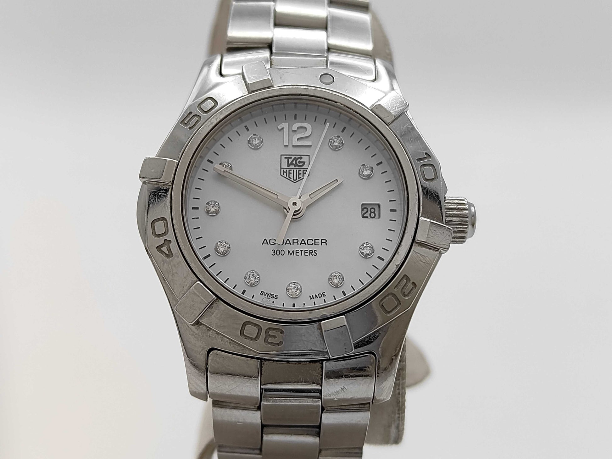 TAG Heuer Aquaracer Shell Dial 10PD WAF1415 RMP8572 Quartz Current Immovable Women's Watch