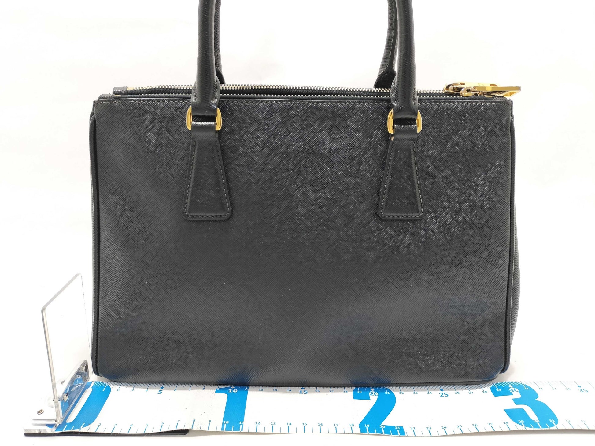 PRADA Galleria Handbag with Strap, Black