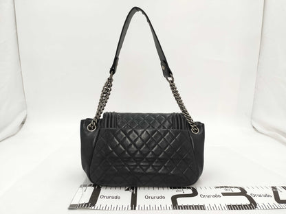 CHANEL Boy Chanel Chain Shoulder Black Bag