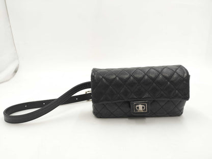 CHANEL Caviar Skin Black Bag Waist Bag