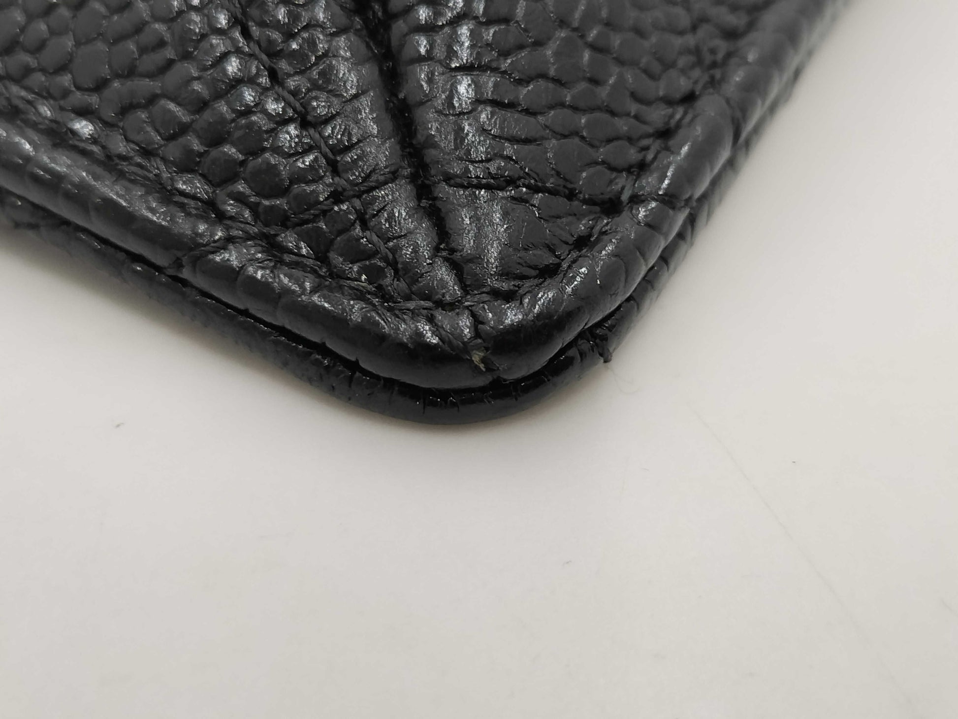 CHANEL Caviar Skin Black Phone Fragment Case Other Accessories