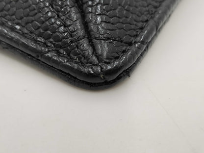 CHANEL Caviar Skin Black Phone Fragment Case Other Accessories