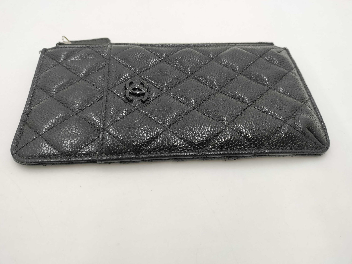 CHANEL Caviar Skin Black Phone Fragment Case Other Accessories