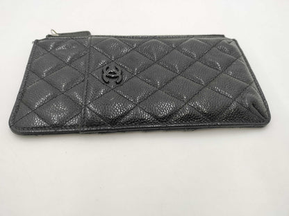 CHANEL Caviar Skin Black Phone Fragment Case Other Accessories