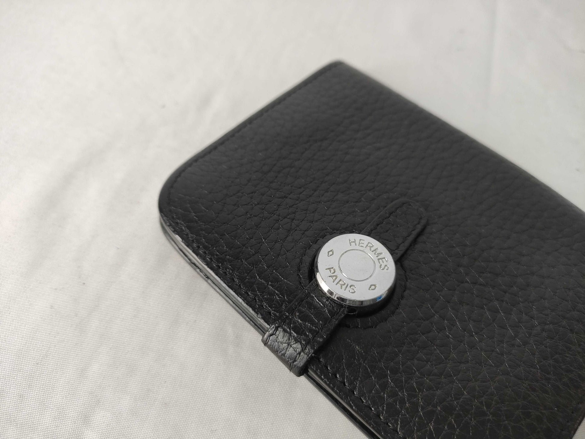 HERMES Dogon Black Coin Case