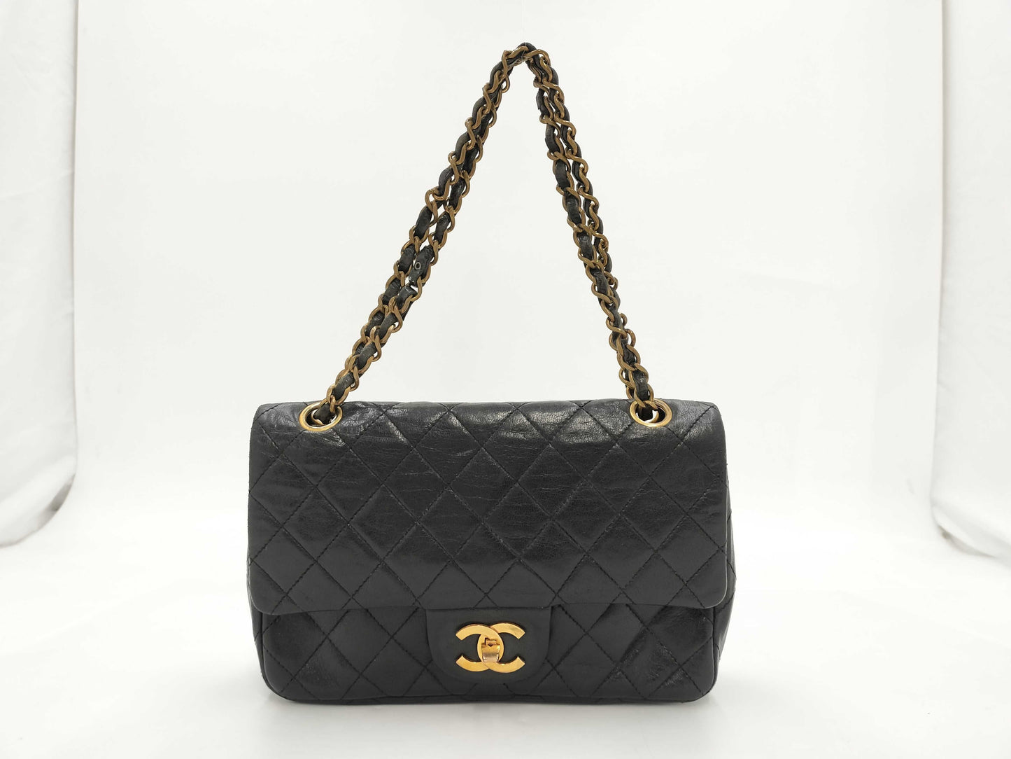 CHANEL Matrasse W Flap Black with Jujin Plaza Logo Shoulder Bag