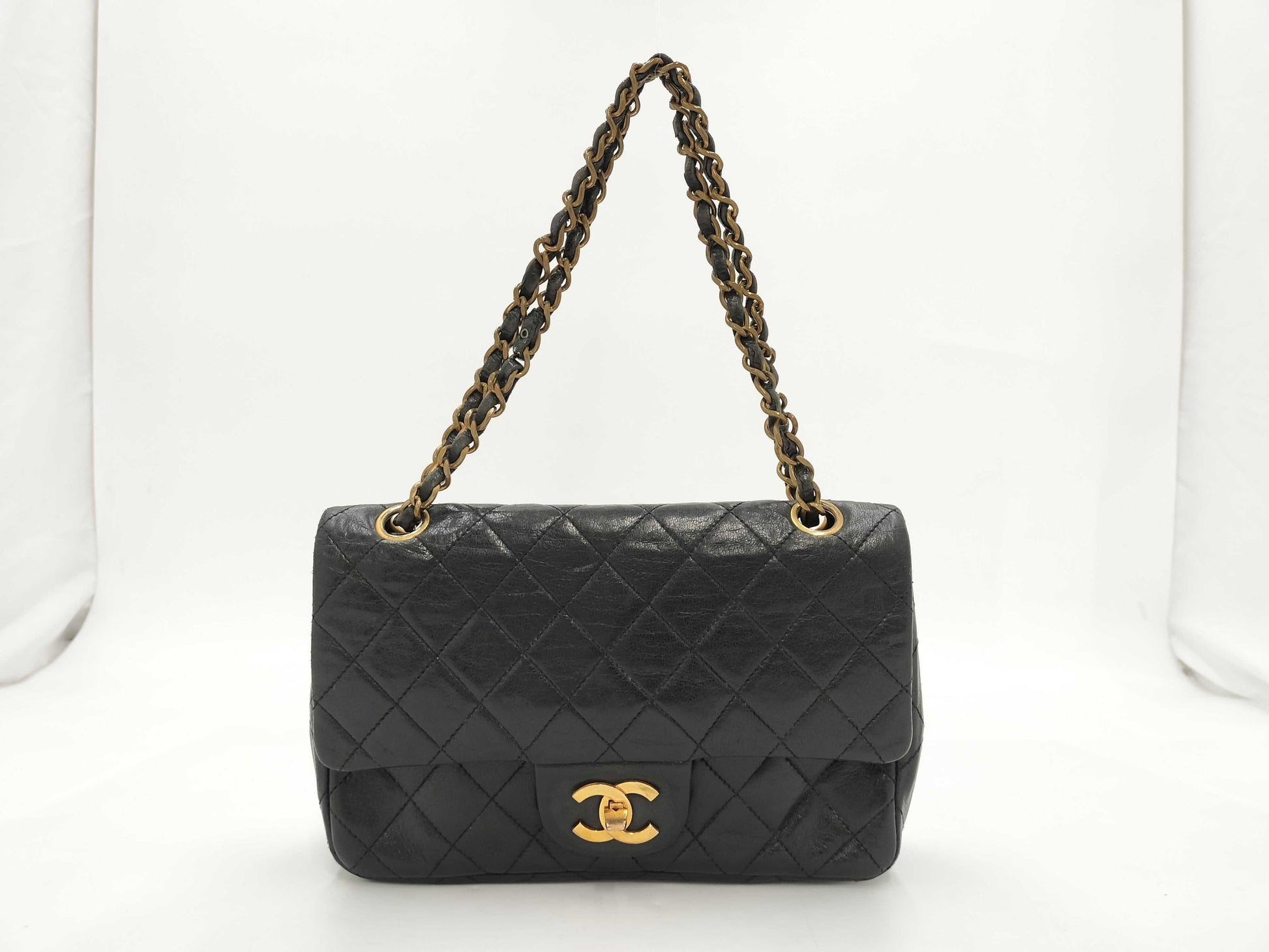 CHANEL Matrasse W Flap Black with Jujin Plaza Logo Shoulder Bag