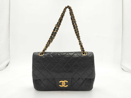 CHANEL Matrasse W Flap Black with Jujin Plaza Logo Shoulder Bag