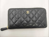 CHANEL Caviar Skin Wallet Black Wallet