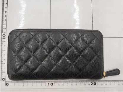 CHANEL Caviar Skin Wallet Black Wallet