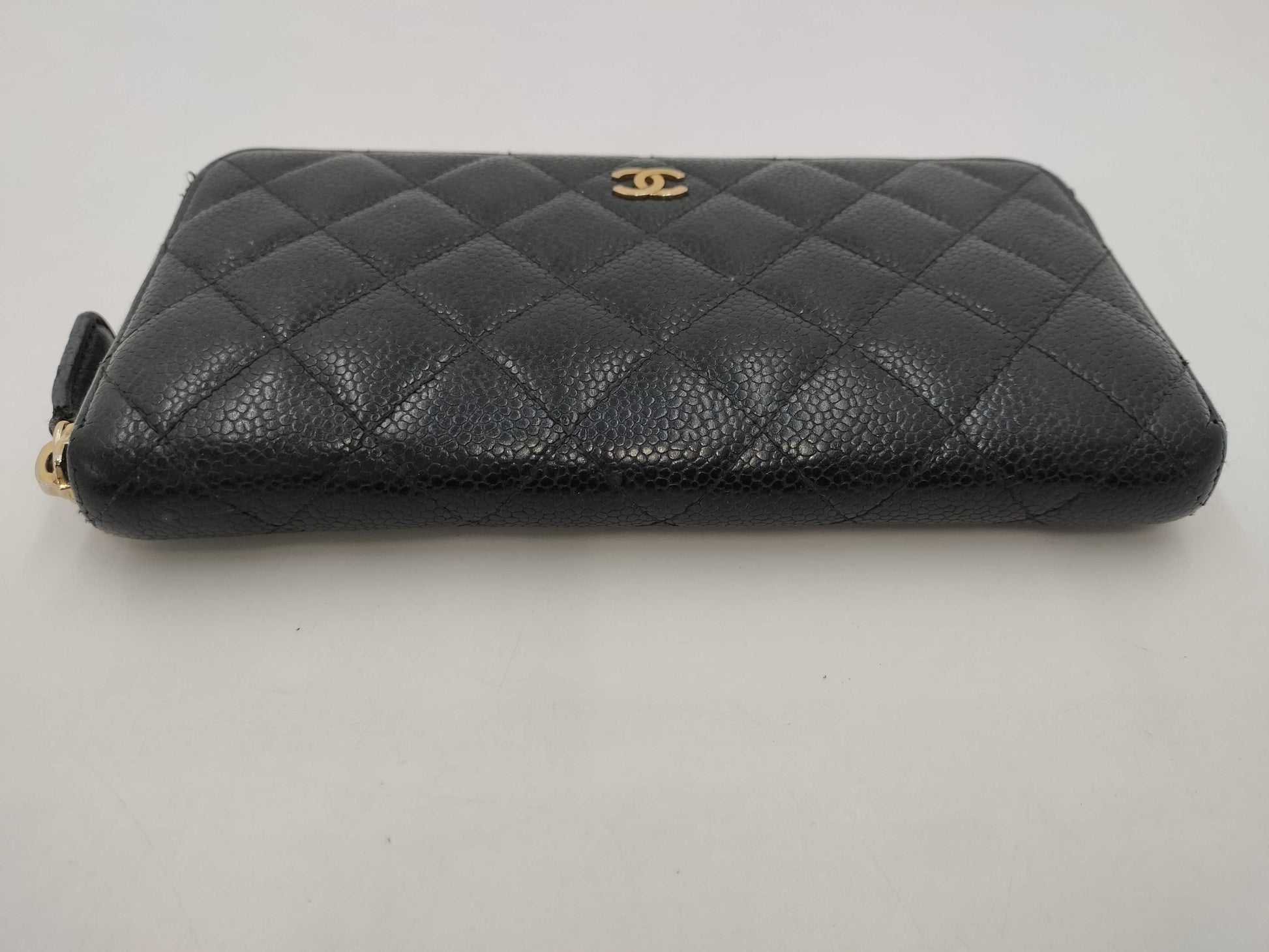 CHANEL Caviar Skin Wallet Black Wallet