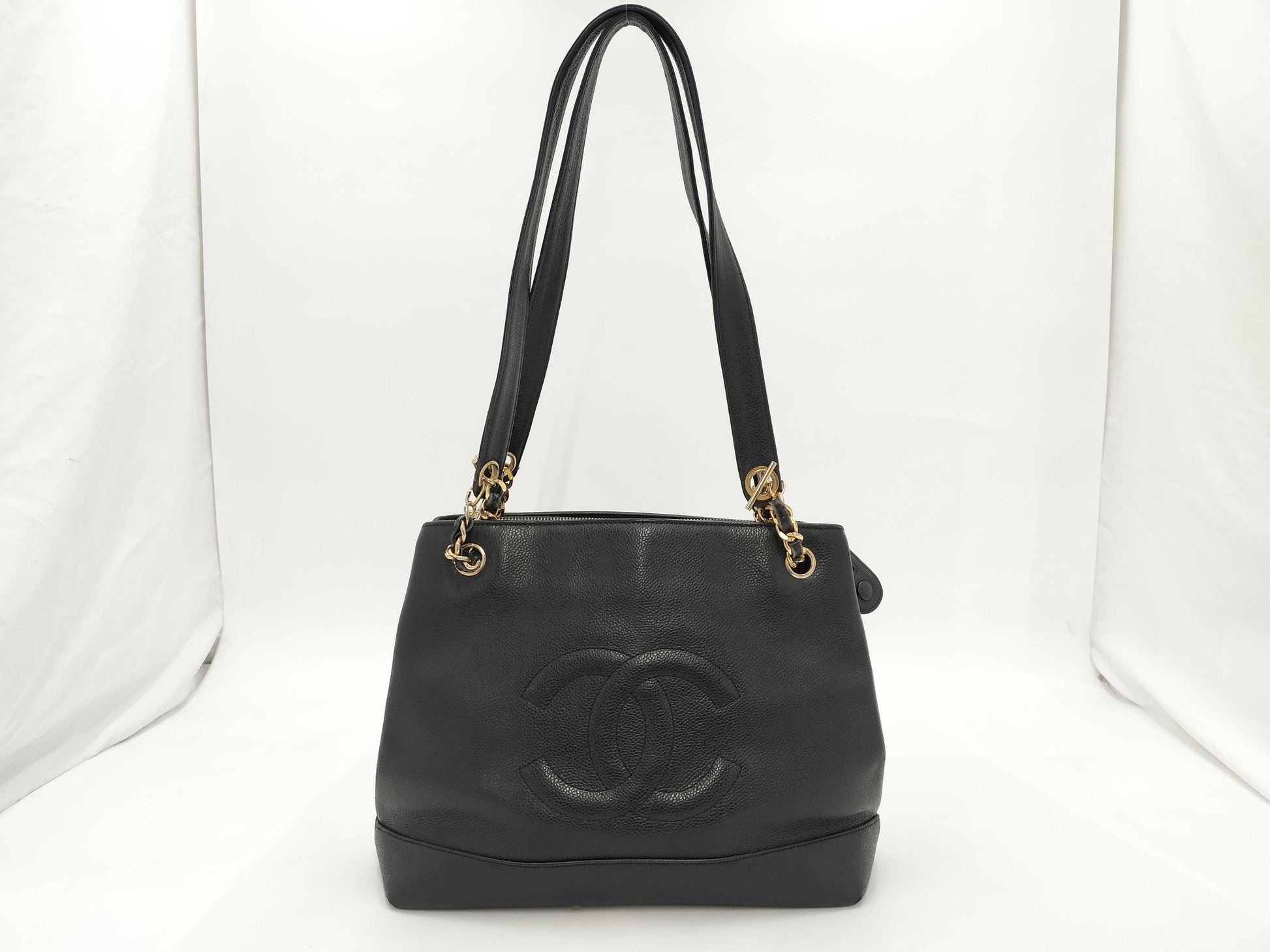 CHANEL Caviar Skin Black Bag
