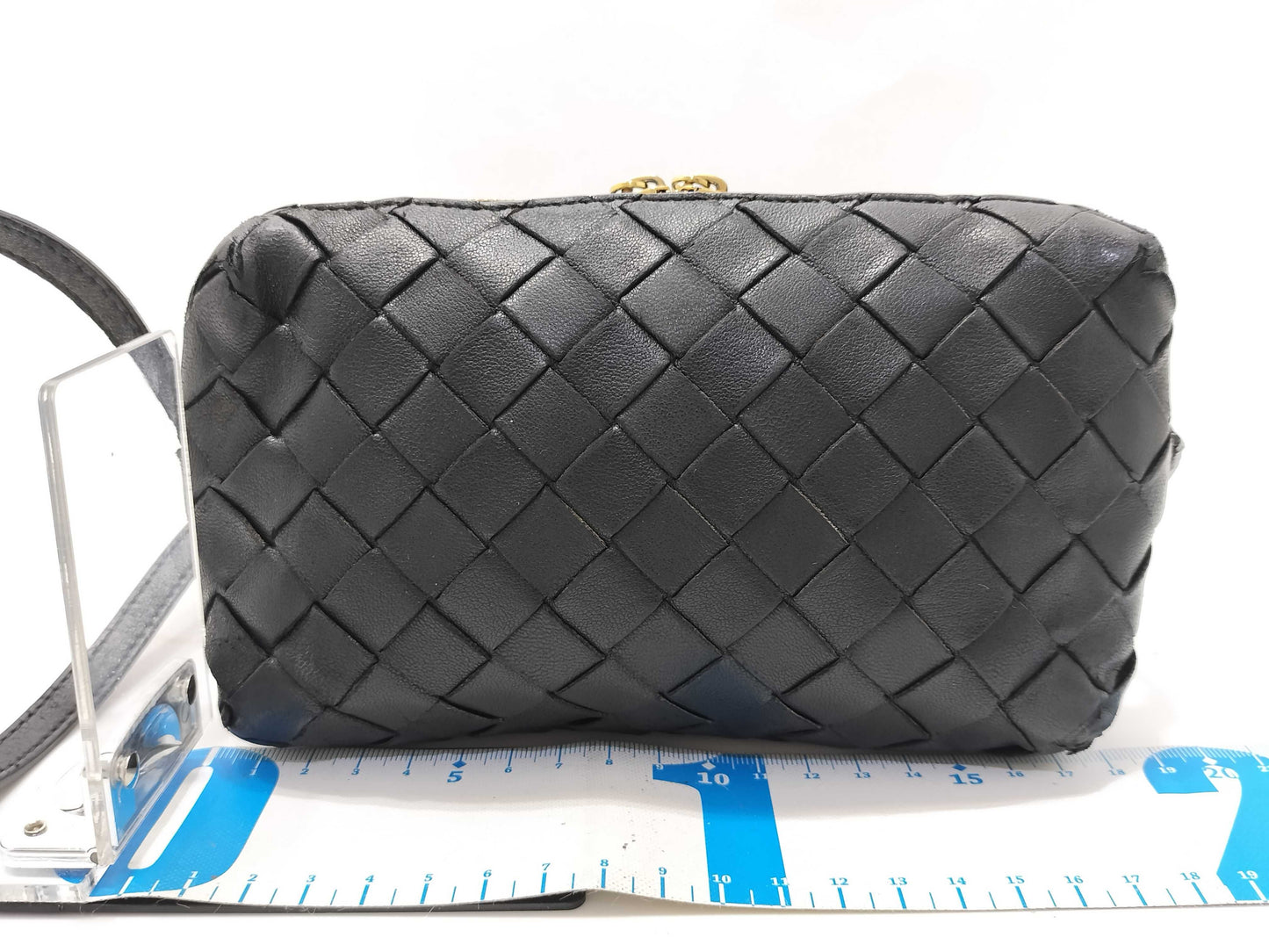 BOTTEGA VENETA Intrecciato Bottega Veneta Black Shoulder Bag Loop Shoulder Bag