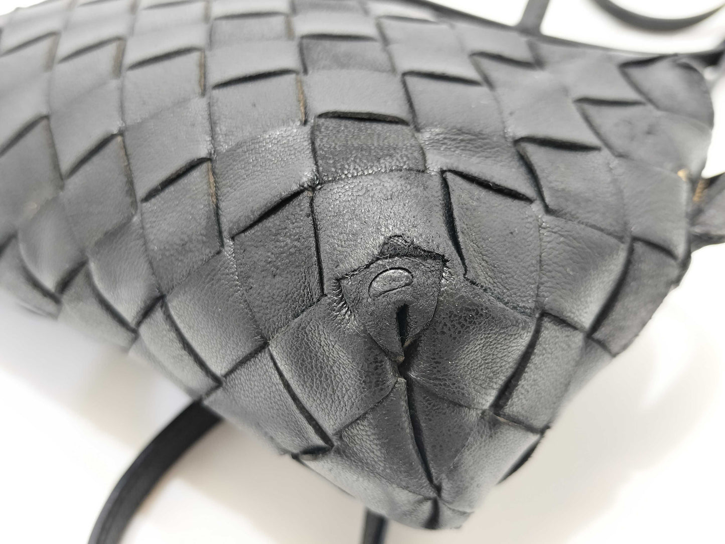 BOTTEGA VENETA Intrecciato Bottega Veneta Black Shoulder Bag Loop Shoulder Bag