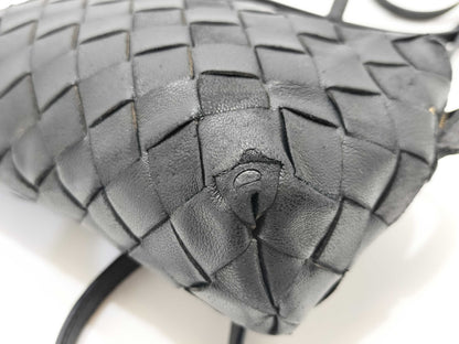 BOTTEGA VENETA Intrecciato Bottega Veneta Black Shoulder Bag Loop Shoulder Bag