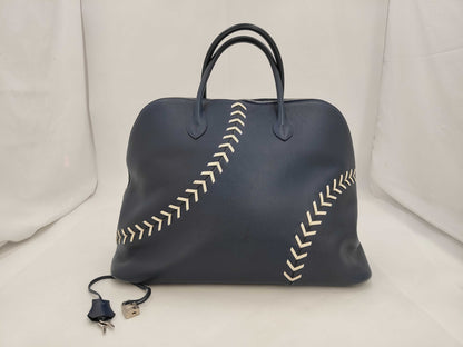 HERMES Hermes Bolide 45 Baseball Leather Handbag C-Engraved Bag