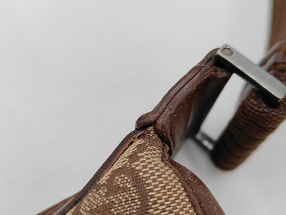 GUCCI 001 4198 GG Canvas Shoulder Bag