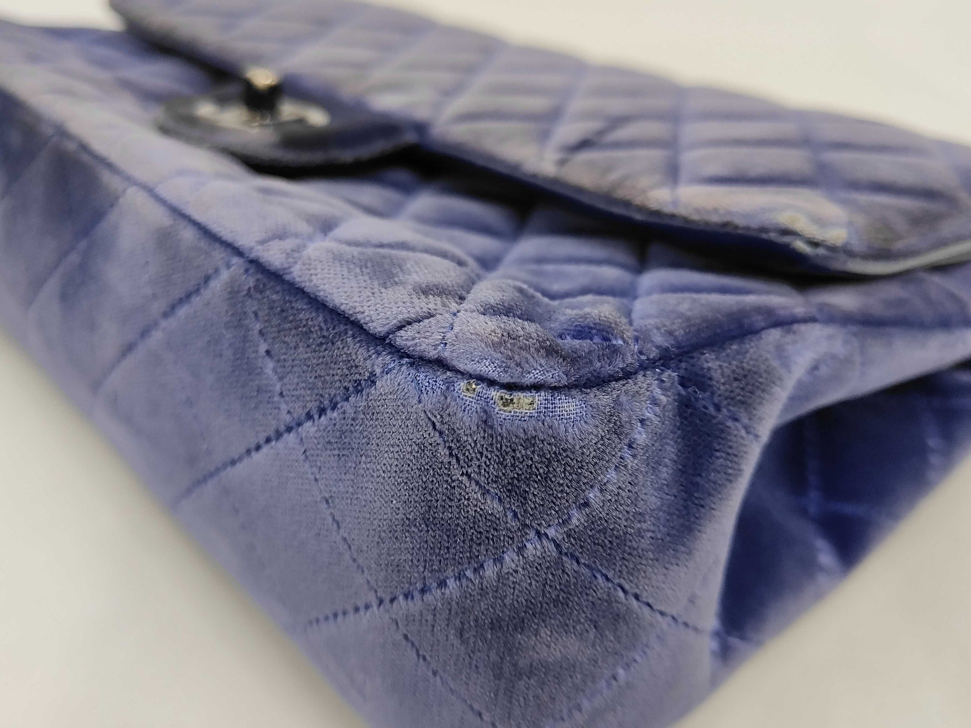 CHANEL Matelasse 25 Velour Double Flap Shoulder Bag, 20 Series, 20101145, Warranty Card Included