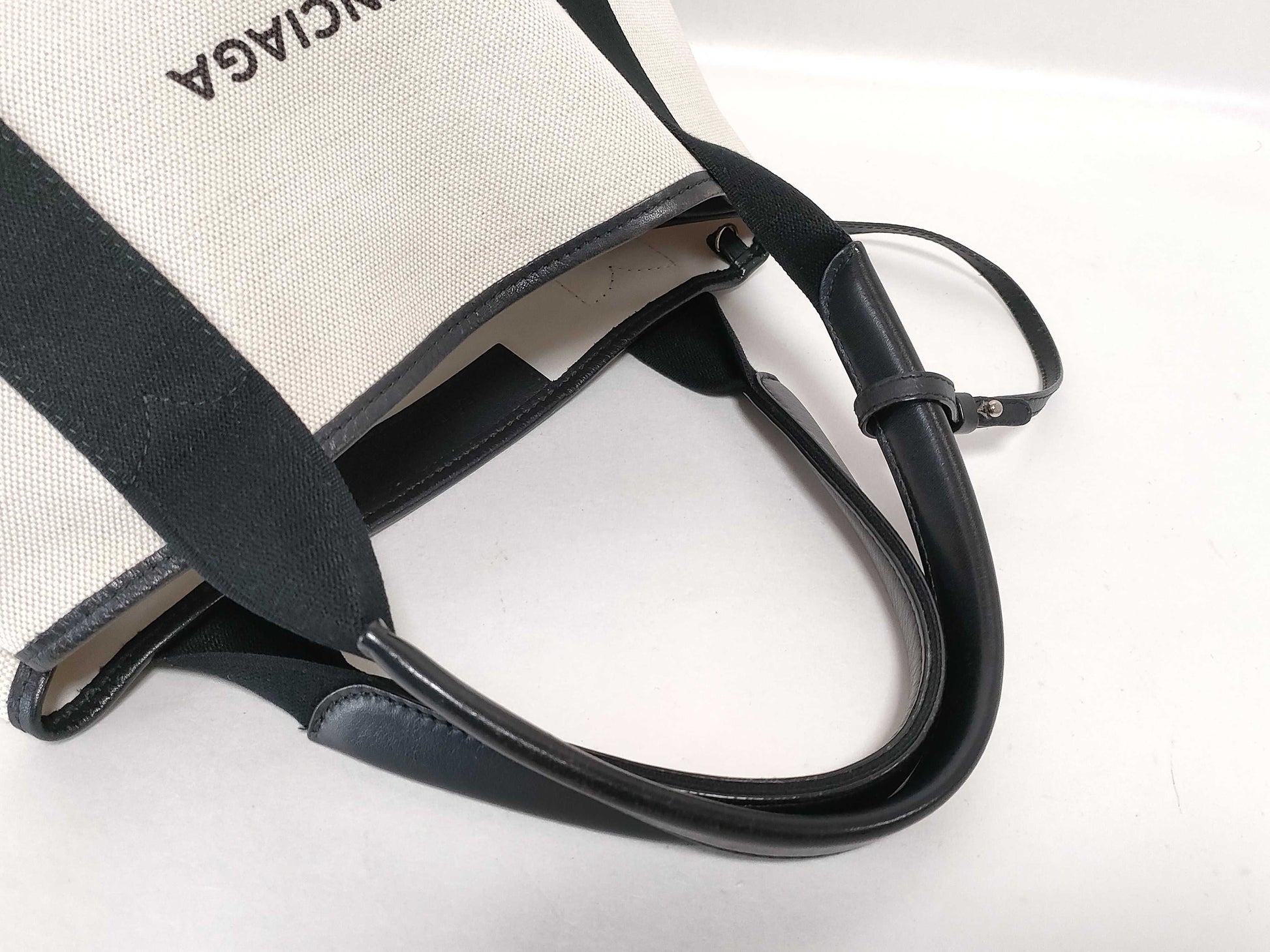 BALENCIAGA Navy Cabas Tote Bag