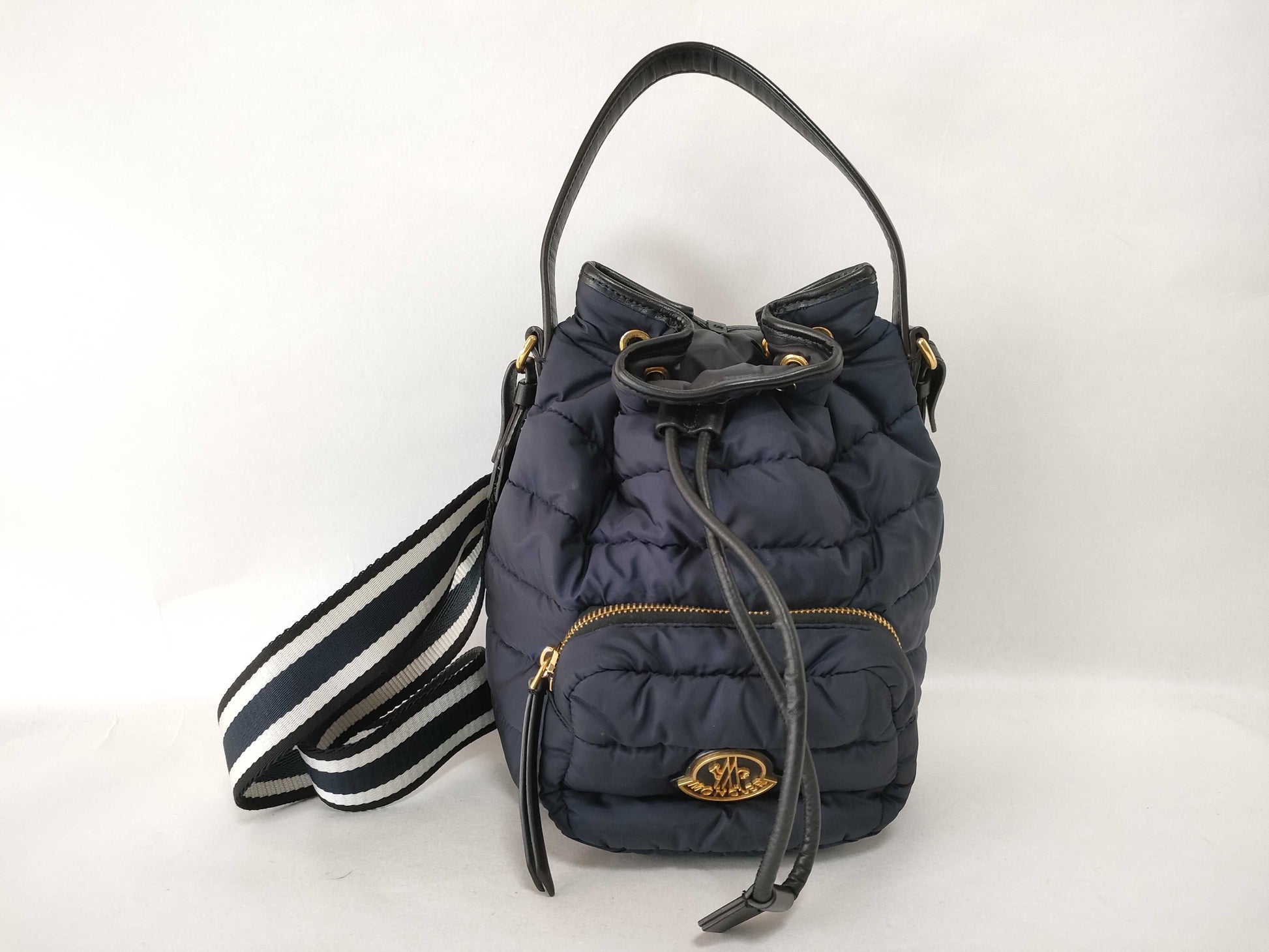 MONCLER Moncler Drawstring 2-Way Shoulder Bag Navy