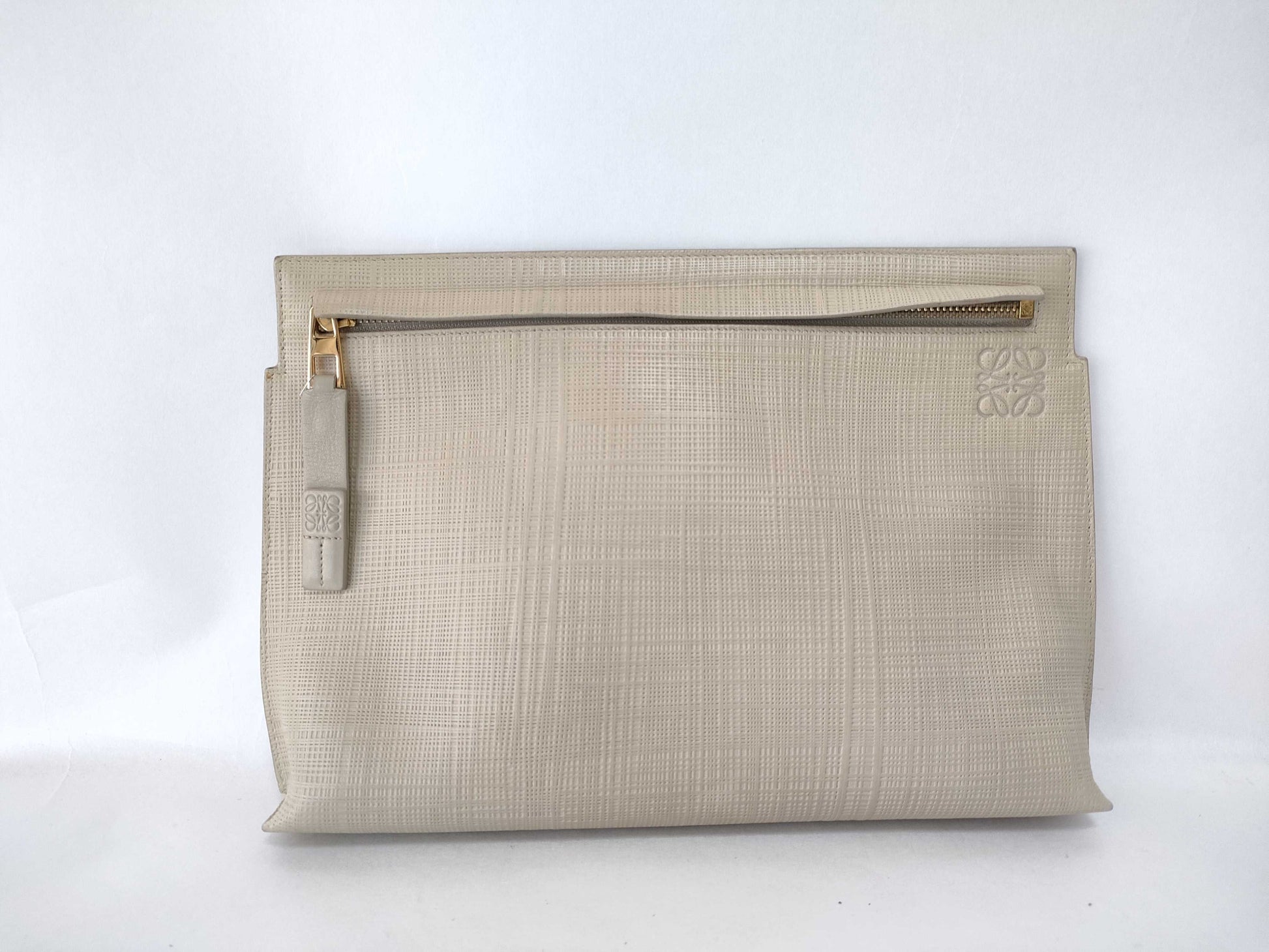 LOEWE Anagram Linen Clutch Bag