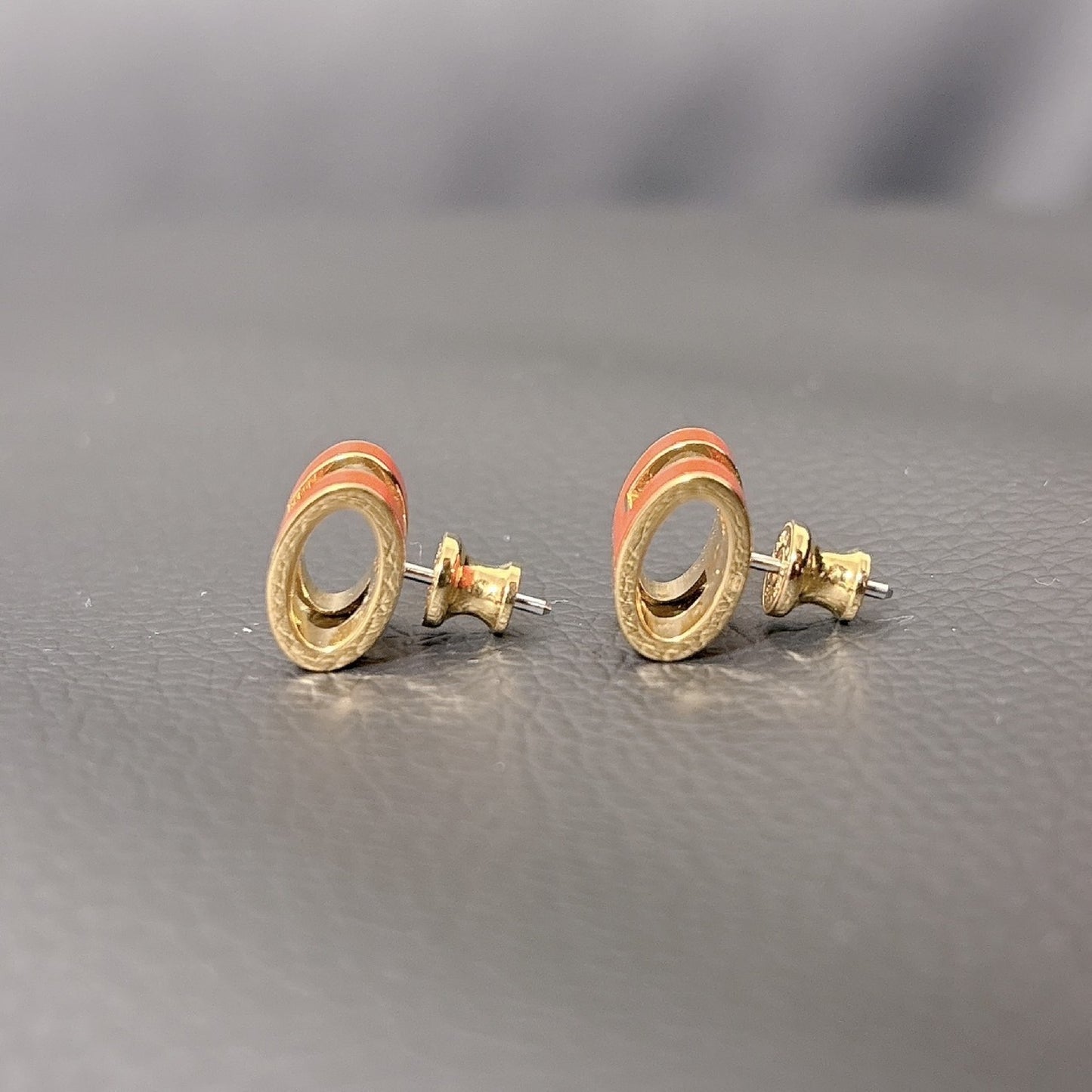 HERMES Pop Ash H Orange Earrings