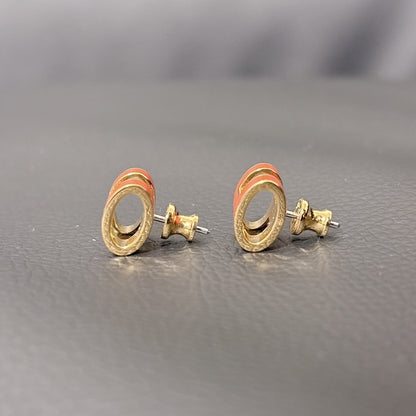 HERMES Pop Ash H Orange Earrings