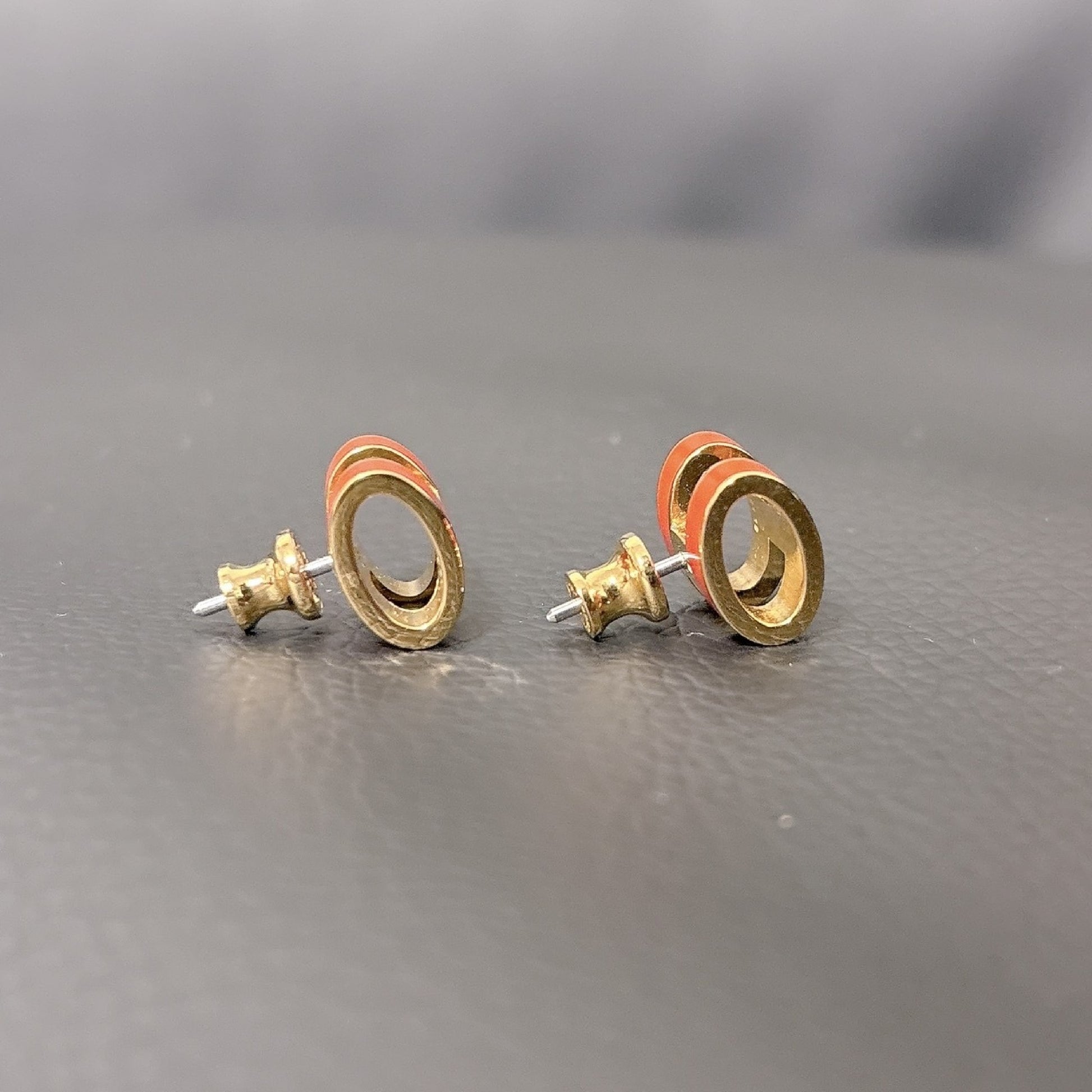 HERMES Pop Ash H Orange Earrings