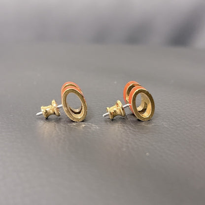 HERMES Pop Ash H Orange Earrings