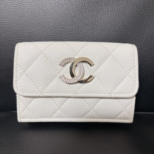 CHANEL Caviar Skin Matelasse Small Flap Wallet AP4173 Wallet