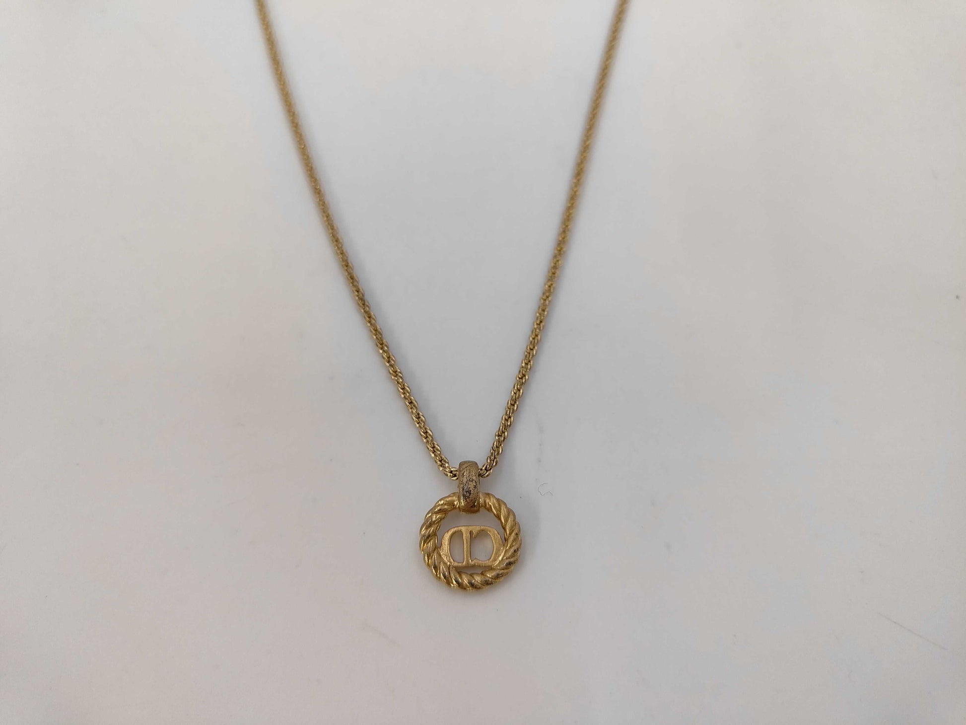 Dior CD logo necklace