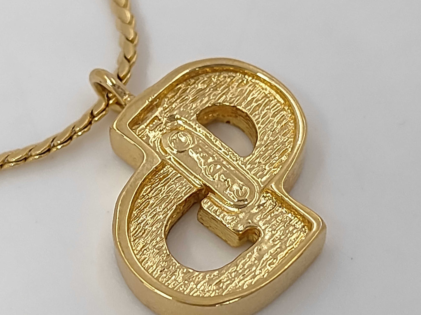 Dior CD logo rhinestone necklace