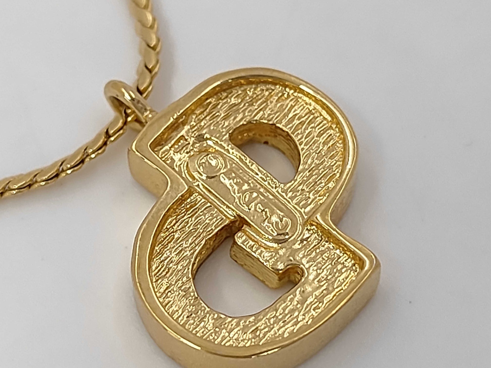 Dior CD logo rhinestone necklace