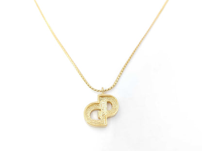 Dior CD logo rhinestone necklace