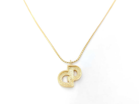 Dior CD logo rhinestone necklace