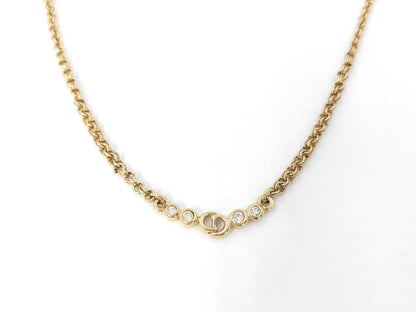 Dior CD logo rhinestone necklace