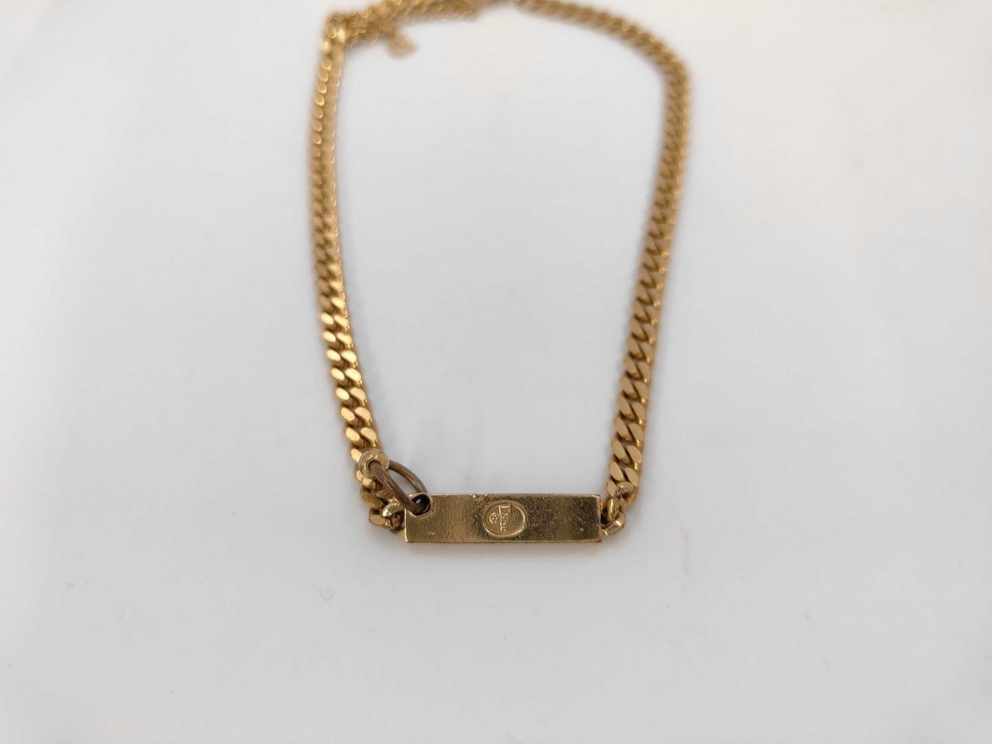 Dior Curb Chain Dior Plate Necklace