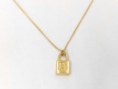 Dior Dior logo padlock motif necklace