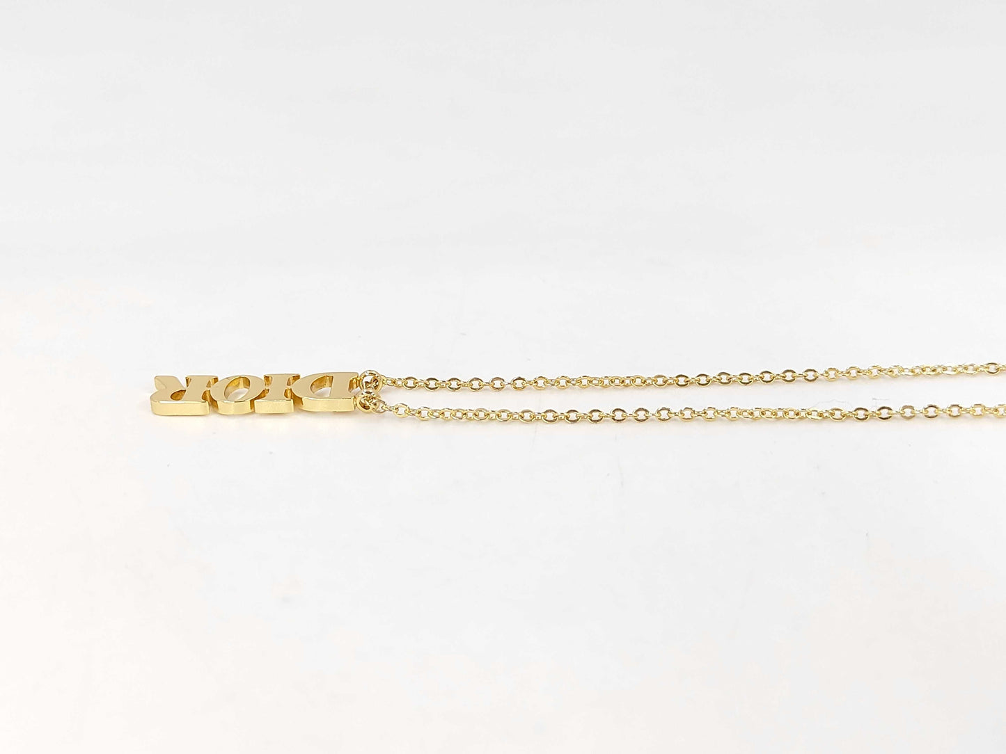 Dior DIOR Logo Charm Necklace Necklace