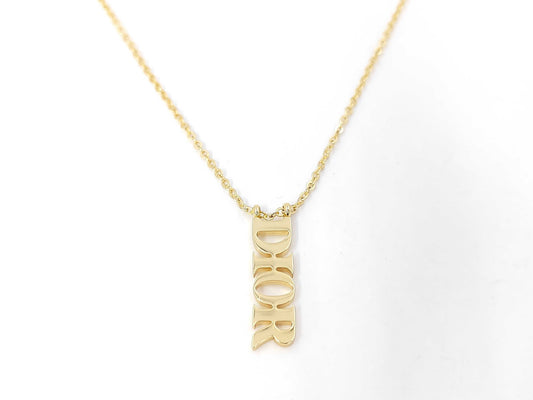 Dior DIOR Logo Charm Necklace Necklace