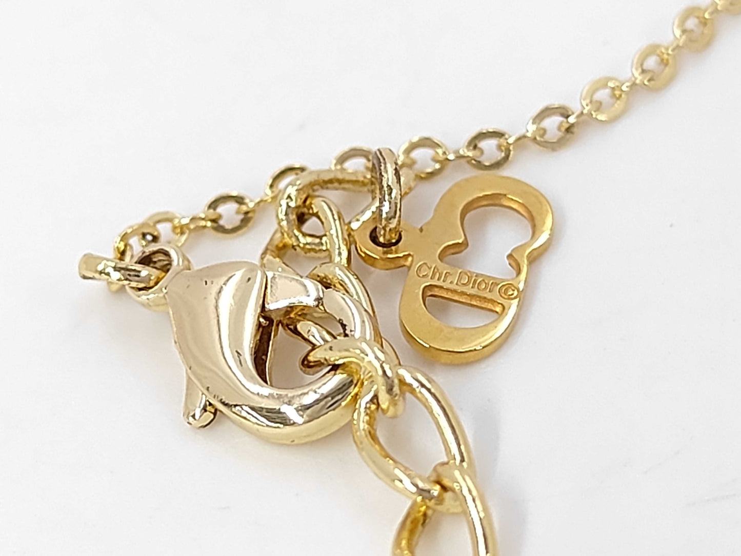Dior DIOR Logo Charm Necklace Necklace