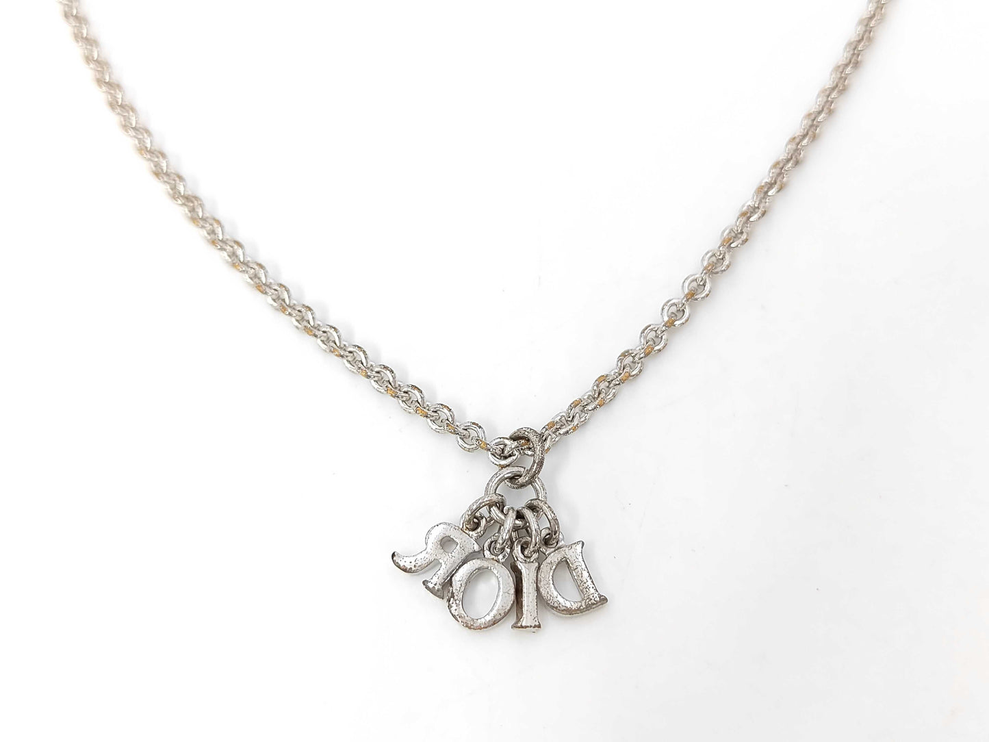 Dior Padlock Motif Rhinestone Necklace