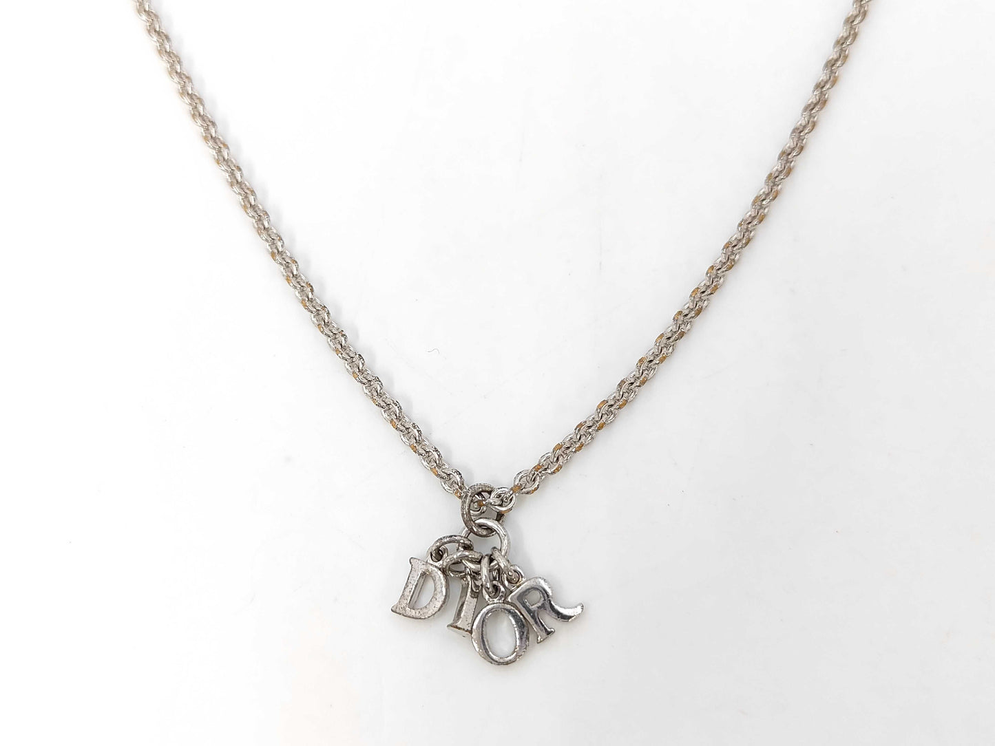 Dior Padlock Motif Rhinestone Necklace