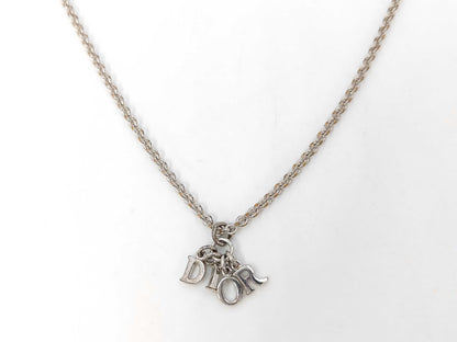 Dior Padlock Motif Rhinestone Necklace