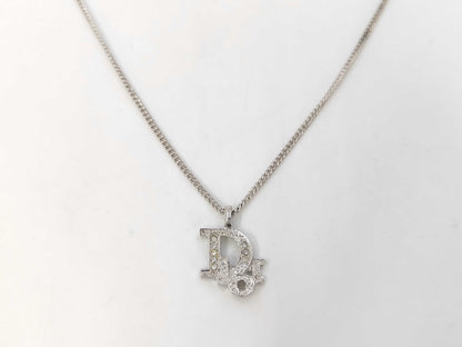 Dior logo silver necklace