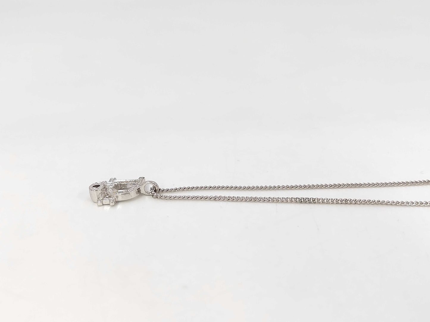 Dior logo silver necklace