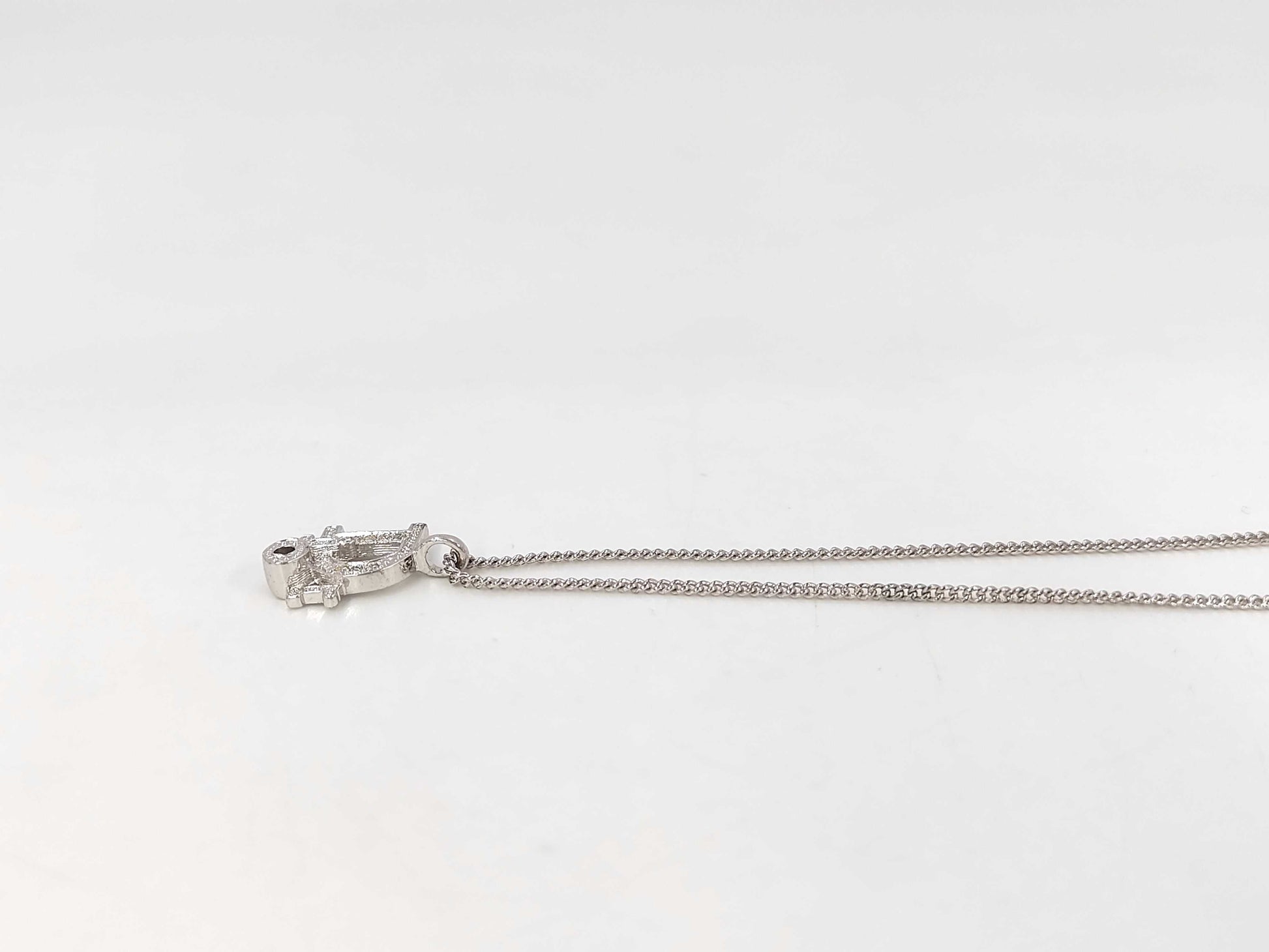 Dior logo silver necklace