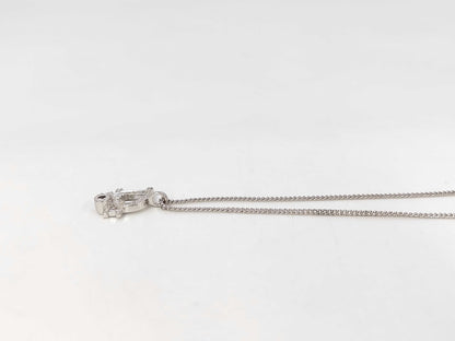 Dior logo silver necklace